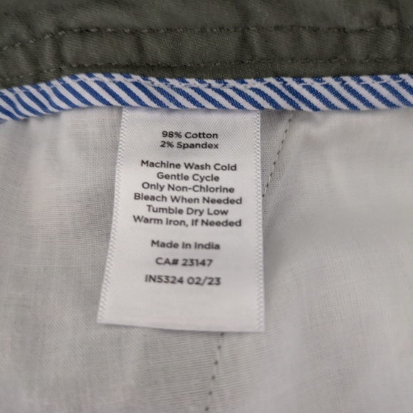 Talbots Relaxed Chino Army Green Pants - Picture 2 of 5